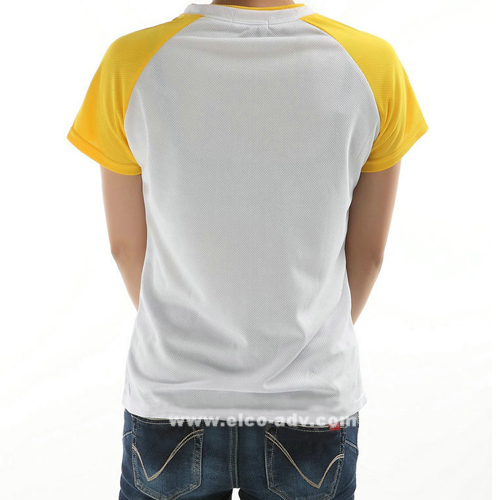 сублимационная футболка бело-желтая